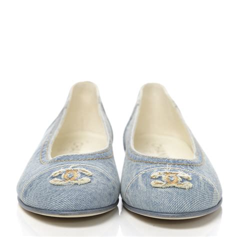 ballerine denim chanel|Chanel ballet flats sale.